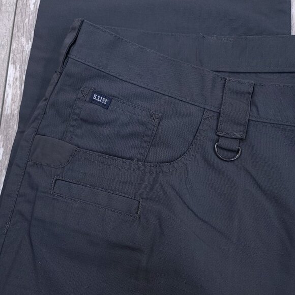 5.11 Tactical Mens 42x36 Gray Taclite Ripstop Jean Cut Mid Rise Straight Leg - Picture 5 of 9